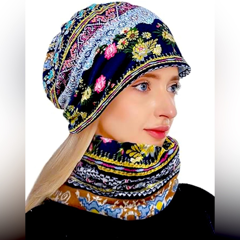 NWOT Slouchy Boho Cotton Headwear Head Wrap Beanie
Cancer Chemo Cap